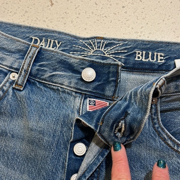 Adriano Goldschmied × Daily Blue HYPE Jeans High Rise Straight Leg Made in USA - Picture 13 of 15